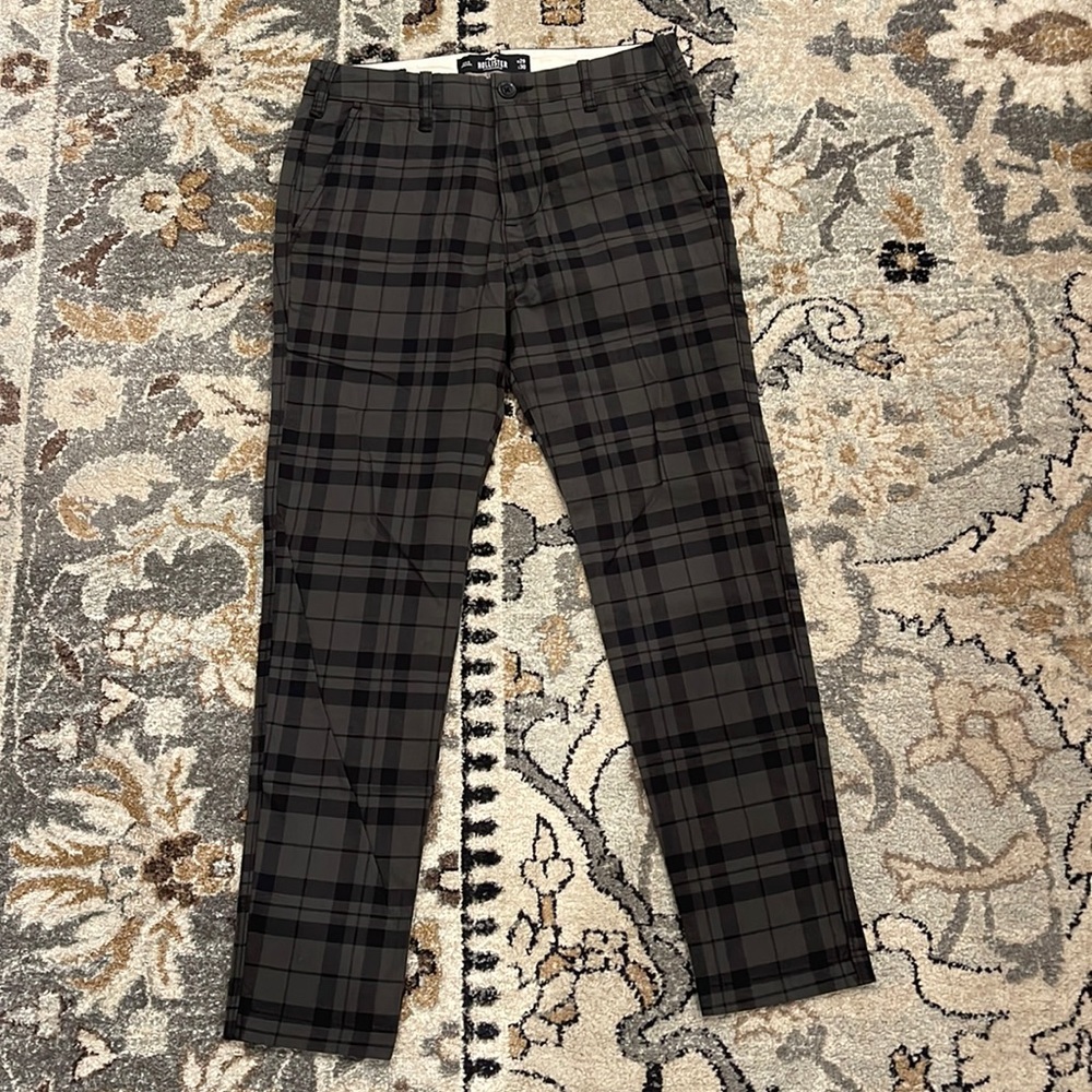 Mens plaid chino pants